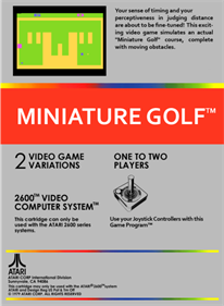 Miniature Golf - Fanart - Box - Back