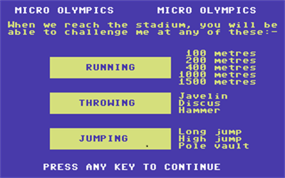 Micro Olympics - Screenshot - Game Title Image