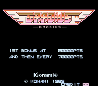 Gradius - Screenshot - Game Title Image