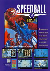 Speedball 2: Brutal Deluxe - Advertisement Flyer - Front Image