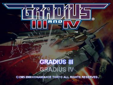 Gradius III and IV - Screenshot - Game Title Image