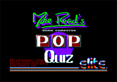 Mike Read's Computer Pop Quiz - Screenshot - Game Title Image