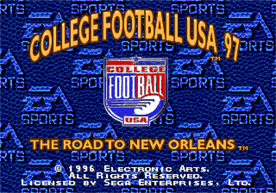 College Football USA 97 - Screenshot - Game Title Image