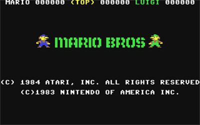 Mario Bros. (Atari) - Screenshot - Game Title Image