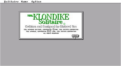 TEGL Klondike Solitaire - Screenshot - Game Title Image