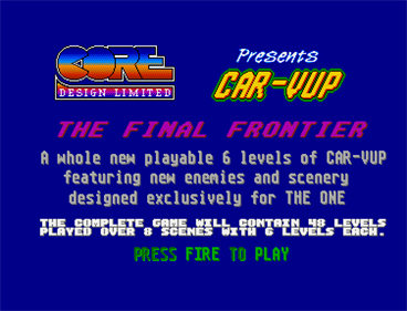 CarVup the Final Frontier - Screenshot - Game Title Image