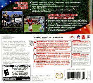 Madden NFL Football - Box - Back Image