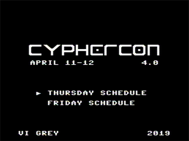 CypherCon 4.0 Schedule - Screenshot - Game Title Image