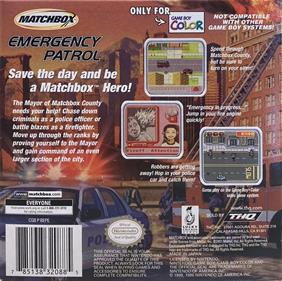 Matchbox Emergency Patrol - Box - Back Image