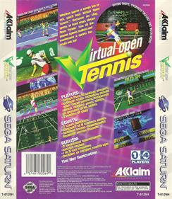 Virtual Open Tennis - Box - Back Image