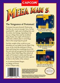 Mega Man 5 - Box - Back Image