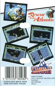 Rescue from Atlantis - Box - Back Image