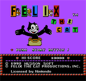 Felix the Cat (Hudson) - Screenshot - Game Title Image