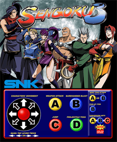 Sengoku 3 - Arcade - Controls Information Image
