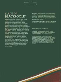 The Blade of Blackpoole - Box - Back Image