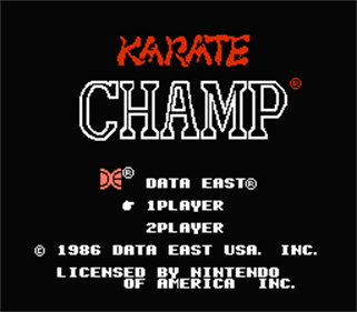 Karate Champ - Screenshot - Game Title Image