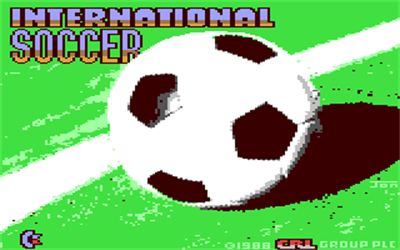 International Soccer - Screenshot - Game Title Image