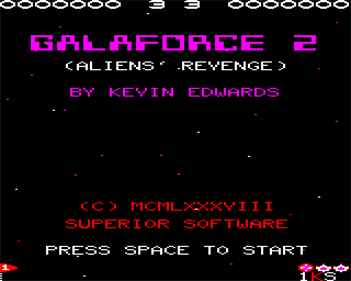 Galaforce 2 - Screenshot - Game Select Image