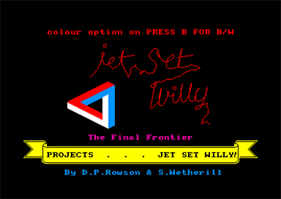 Jet Set Willy: Final Frontier - Screenshot - Game Title Image