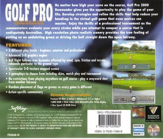 Golf Pro 2000 Downunder - Box - Back Image