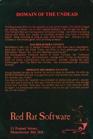 Domain of the Undead - Box - Back Image