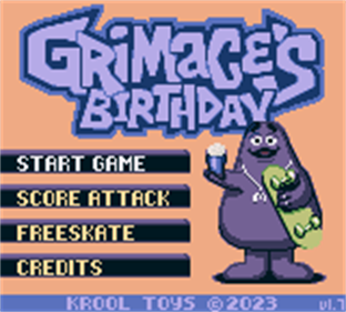 Grimace's Birthday - Screenshot - Game Title Image