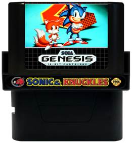 Sonic & Knuckles / Sonic the Hedgehog 2 - Cart - Front Image