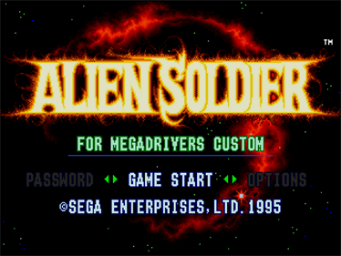 Alien Soldier - Screenshot - Game Title Image