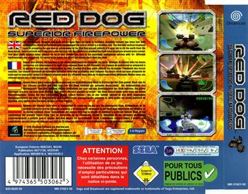 Red Dog: Superior Firepower - Box - Back Image