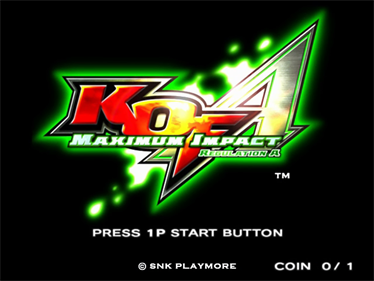 KOF: Maximum Impact Regulation A - Screenshot - Game Title Image
