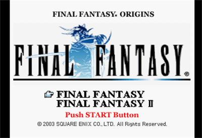 Final Fantasy Origins - Screenshot - Game Title Image