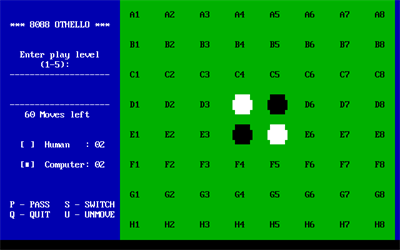 8088 Othello - Screenshot - Gameplay Image