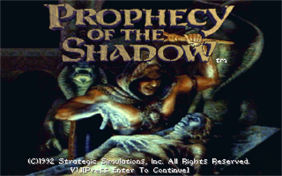 Prophecy of the Shadow - Screenshot - Game Title Image
