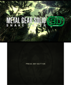 Metal Gear Solid 3D: Snake Eater - Screenshot - Game Title Image