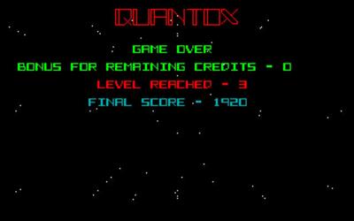 Quantox - Screenshot - Game Over Image