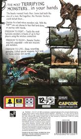 Monster Hunter Freedom - Box - Back Image