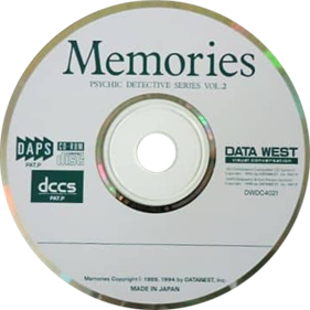 Psychic Detective Series Vol. 2: Memories - Disc Image