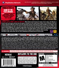 Red Dead Redemption: Game of the Year Edition - Box - Back Image