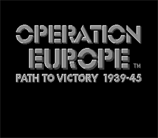 Operation Europe: Path to Victory 1939-45 - Screenshot - Game Title Image