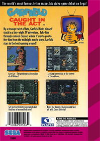 Garfield: Caught in the Act - Box - Back Image