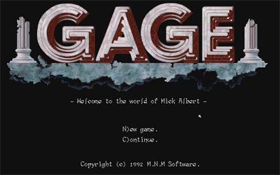 Gage - Screenshot - Game Title Image
