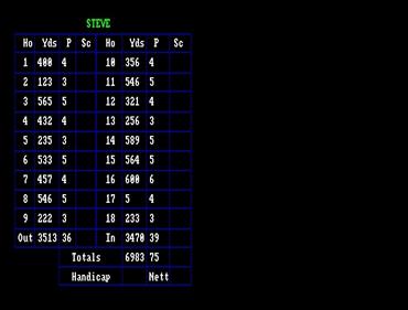 Golf Score - Screenshot - Gameplay Image