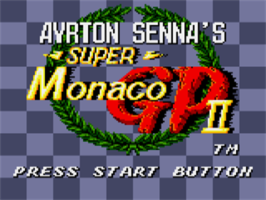 Ayrton Senna's Super Monaco GP II - Screenshot - Game Title Image