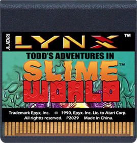 Todd's Adventures in Slime World - Cart - Front Image