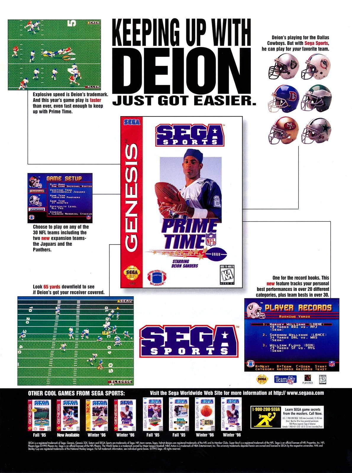 Prime Time NFL Starring Deion Sanders Images LaunchBox Games Database