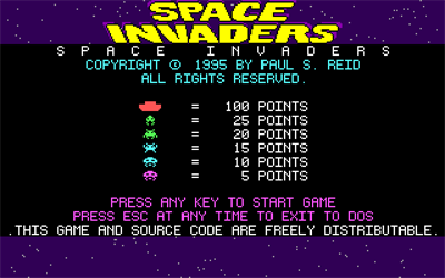 Space Invaders - Screenshot - Game Title Image