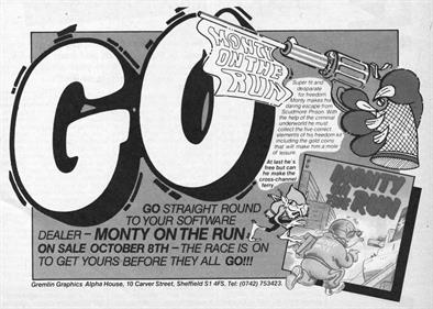 Monty on the Run - Advertisement Flyer - Front Image