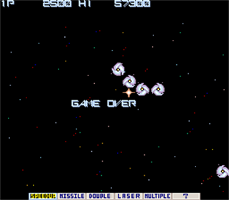 Gradius - Screenshot - Game Over Image