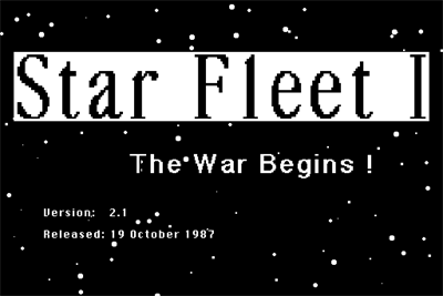 Star Fleet I: The War Begins! - Screenshot - Game Title Image