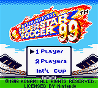 International Superstar Soccer 99 - Screenshot - Game Title Image